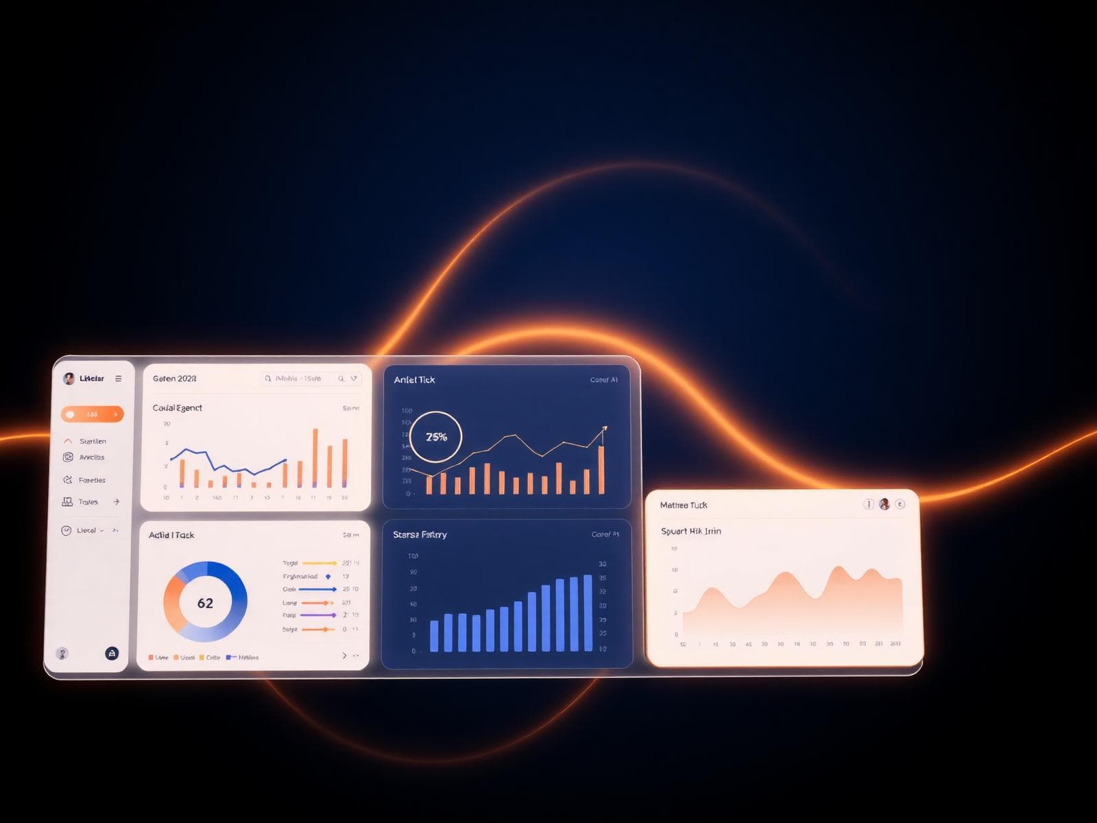 Dashboard de analytics e SEO criado pela CriacaoDeSite.tech